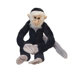 Vintage K&M Hanging Monkey Plush Stuffed Animal Attachable Hands 16"